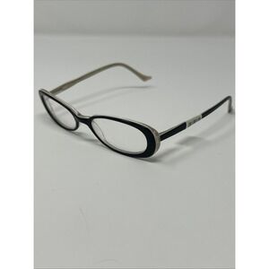 NWT Norman Childs POLISHED PAULA Eyeglass 49-18-135 Unisex Kid Black White Frame